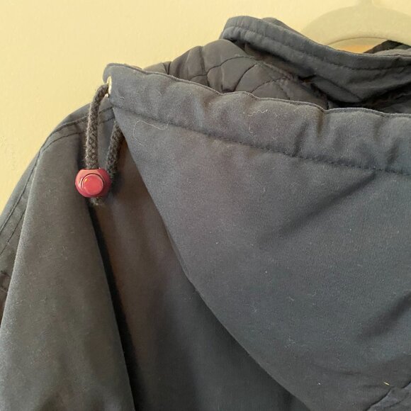 Women's Sergio‎ Tacchini Navy Blue Puffer Parka Coat Jacket Size L - Picture 8 of 10